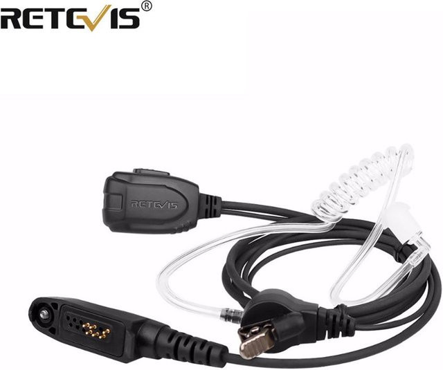 Retevis Air Acoustic Tube In-Ear Ohrhörer in Schwarz für TYT MD-2017 RT82 RT87 RT83 RT29 Ailunce HD1 und Retevis-Modelle - Bild 1