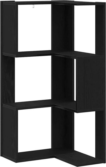 vidaXL Bücherregal in Schwarz und Eichen-Optik, modern und freistehend, B/T/H: 50 x 50 x 102 cm - Bild 1