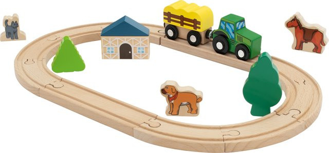 LUPILU Bahnset Holz Bauernhof Prinzessin Feuerwehr Polizei - Bild 1