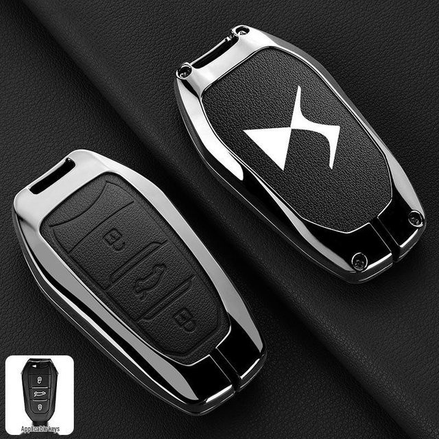 GearUp AutoMoto Schutzschlüsselanhänger Fernbedienungstasche für DS4 DS6 DS9 DS7 DS3 in Grau - Bild 1