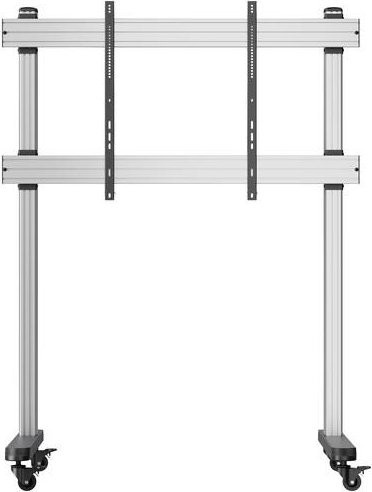 SpeaKa Professional SP-DS-200 TV-Rollwagen mit Diebstahlschutz in Silber, Bodenständer für Bildschirme von 177,8 cm bis 304,8 cm - Bild 1
