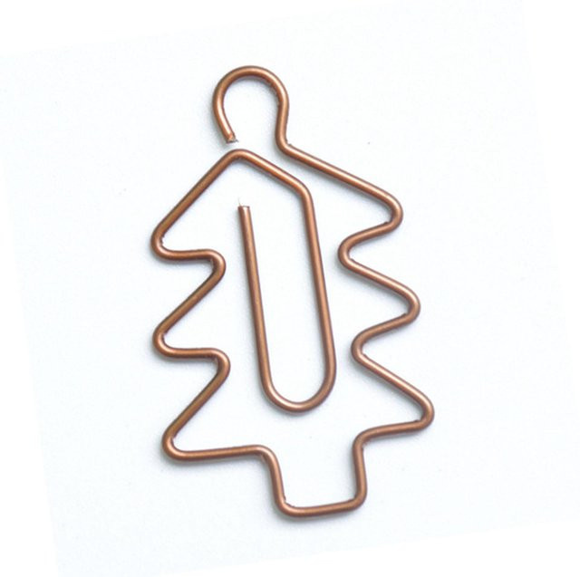 100 Stück GoolRC Papierclips im Retro-Weihnachtsdesign aus Metall, Mehrfarbig und Braun - Bild 1
