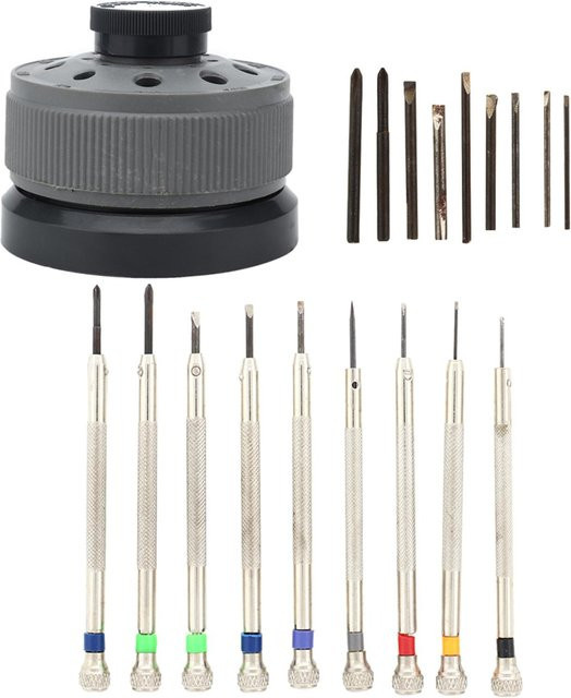 CosyHome Uhrmacher-Schraubendreher-Set für Uhrenreparatur, 9 Stück, Grau, 0,8 mm bis 2,0 mm - Bild 1