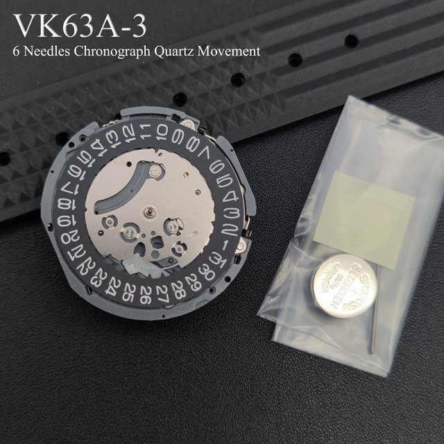 Chronograph, Quarzwerk, schwarz, 3H-Datum - Bild 1