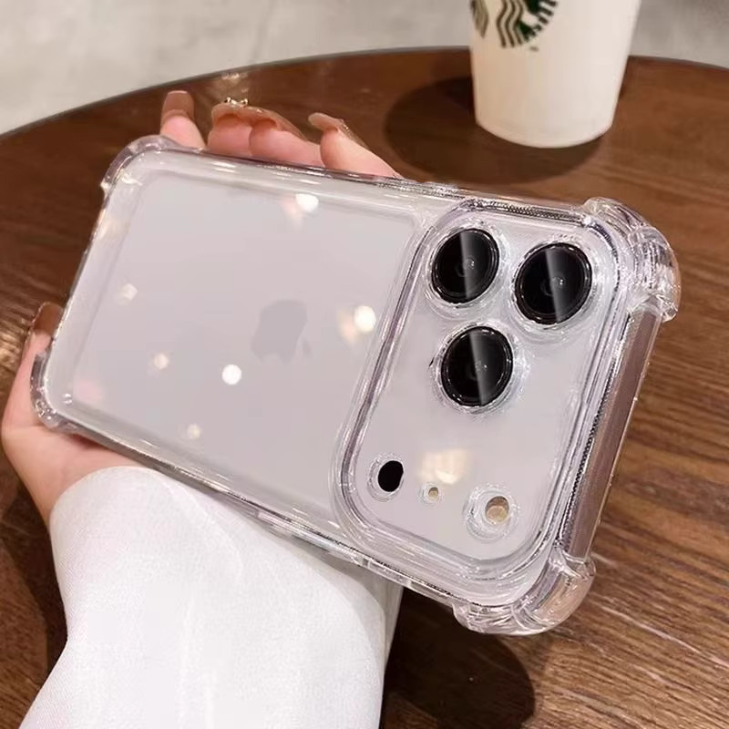 Stoßfeste transparente Schutzhülle für dein Apple iPhone in Schwarz und Transparent - Bild 3