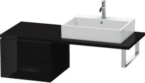 Duravit L-Cube Unterschrank in Weiß Hochglanz mit 2 Schubkästen B: 52 cm, T: 54,7 cm, H: 40 cm - Bild 1