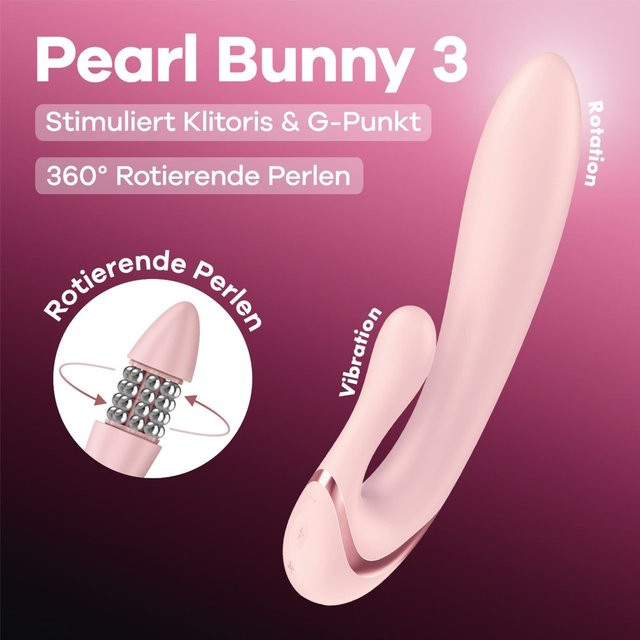 Satisfyer Pearl Bunny 3 Vibrator in Pink, Länge: 20,7 cm - Bild 1