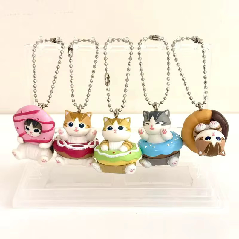 Mofusand Actionfiguren-Set, Tier-PVC-Blindbox, Donut-Stil-Anhänger, Schlüsselanhänger - Bild 2