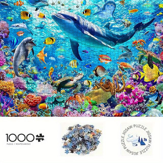 AZNM DIY-Papierpuzzle, Meeresleben, 1.000 Teile, ab 14 Jahre - Bild 1