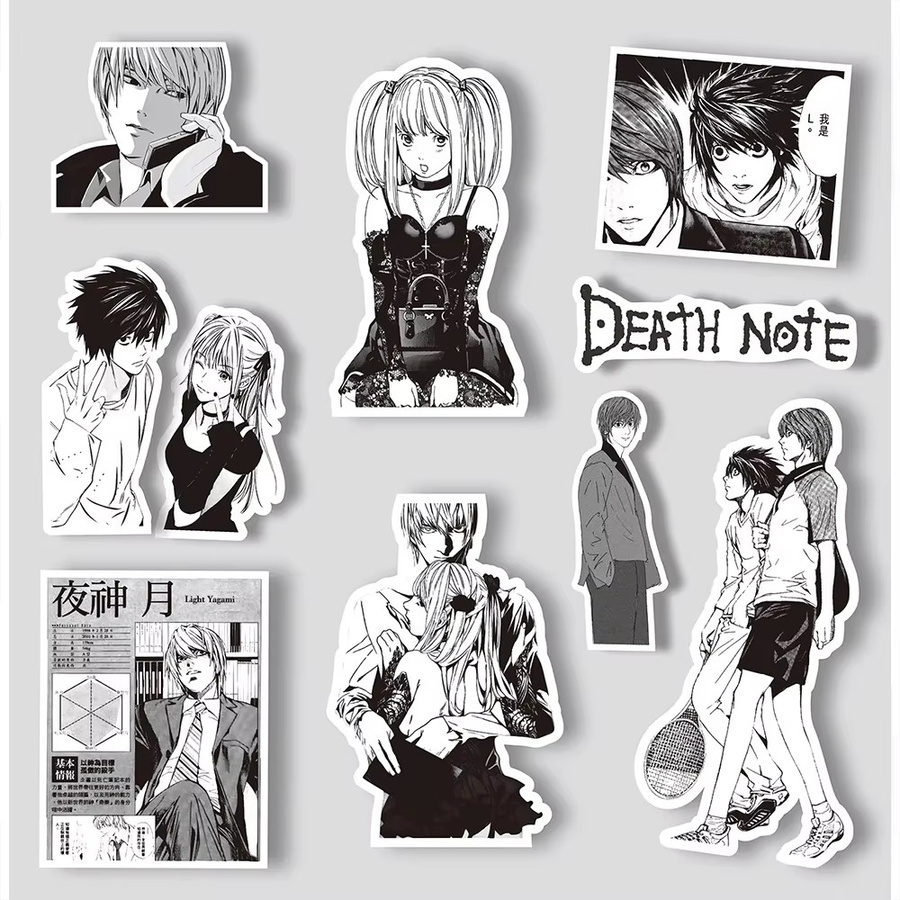 GOGOTU Death Note Aufkleber, Schwarz Weiß, 65-teiliges Set - Bild 4