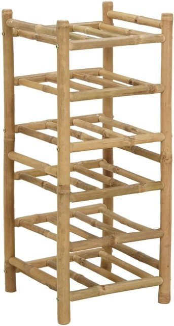 vidaXL Weinregal aus Bambus in Natur Beige, B/T/H: 32,5 x 29,5 x 72 cm - Bild 1