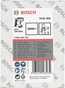 Bosch Schmalrückenklammern TK40 30G verzinkt Silber, Länge: 30 mm, Breite: 5,8 mm - Bild 2