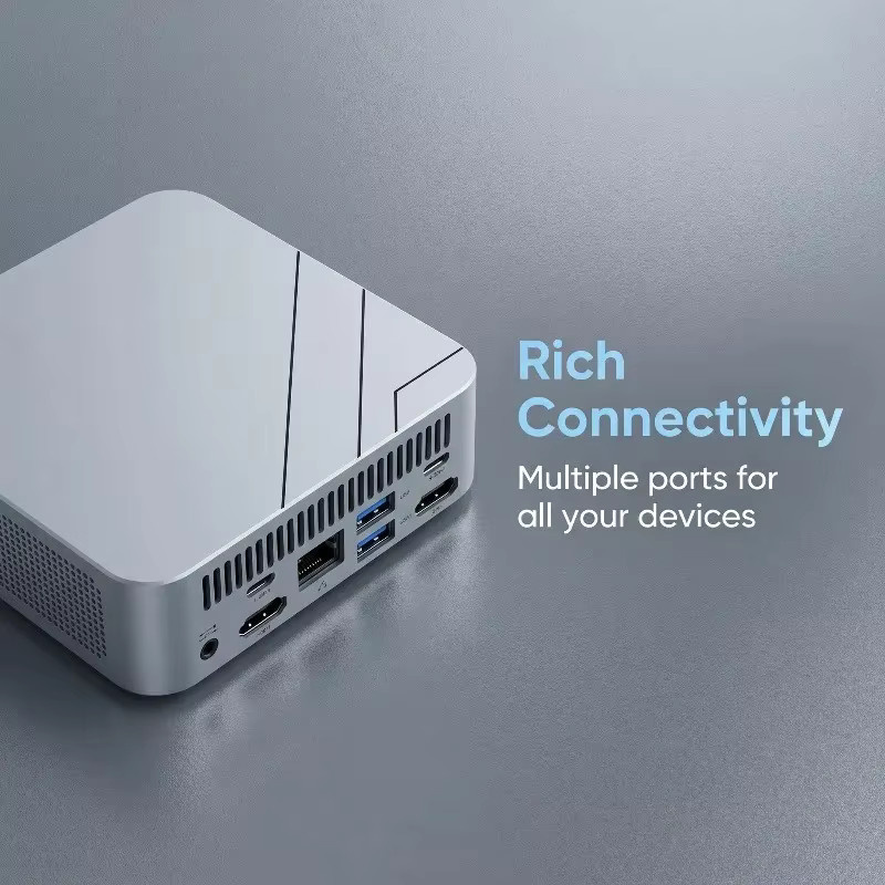 Tragbarer Mini-Computer Intel Core N150 mit SSD in Silber für Gaming, Büro und Studium - Bild 3