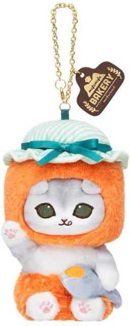 Mofusand Bäckerei Haifisch Katze Plüschtier Schlüsselanhänger, White, Unisex - Bild 1