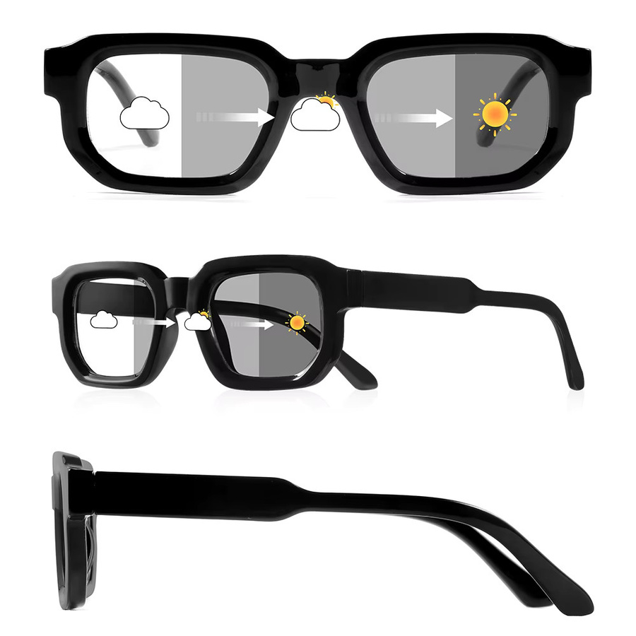 CRIXALIS Sonnenbrille rechteckig, Vollrand, Schwarz, Unisex, Kunststoff - Bild 4