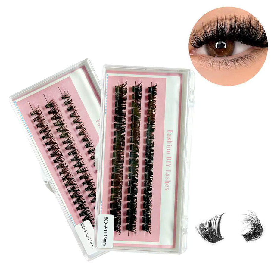 jaysuing Wimpernverlängerungsset, segmentierte Einzelwimpern, Damen, natürlich - Bild 4