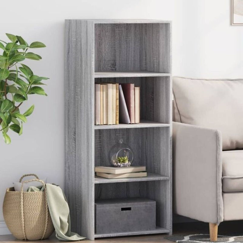 Vidaxl Highboard in Grau Sonoma aus Holzwerkstoff, B/T/H: 50 x 41 x 124 cm - Bild 1