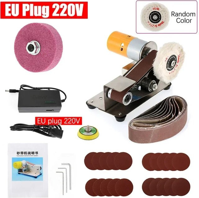 Dreamburgh Mini Elektrische Bandschleifer Maschine zum Schleifen und Polieren, 220V, Mehrfarbig - Bild 1