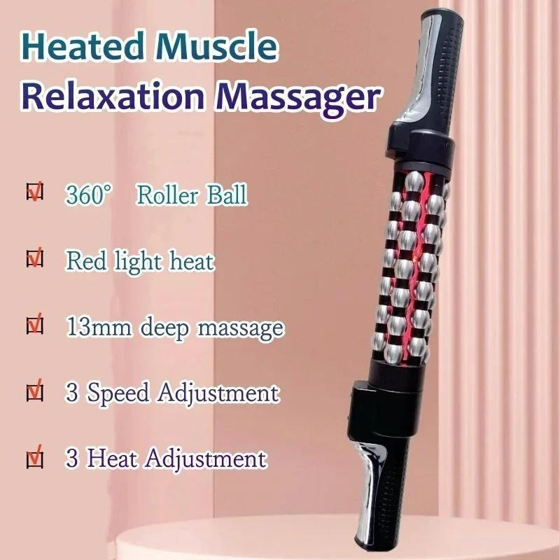 Rotlicht-Wärmemassagegerät 360° rotierende Innenkugel Muskelentspannungs-Massagerolle - Bild 4