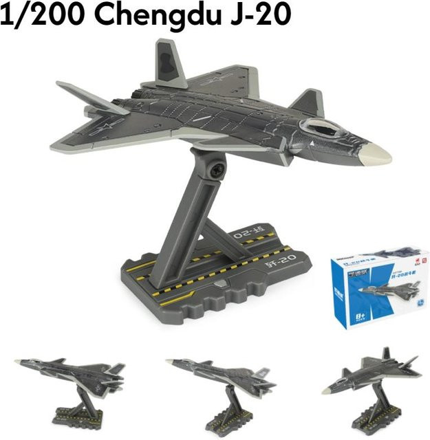 Linyi toy car Kampfflugzeug Modell J31 J20 Fc-31, Spielzeugflugzeug, Metall, Grau, ab 14 Jahren - Bild 1