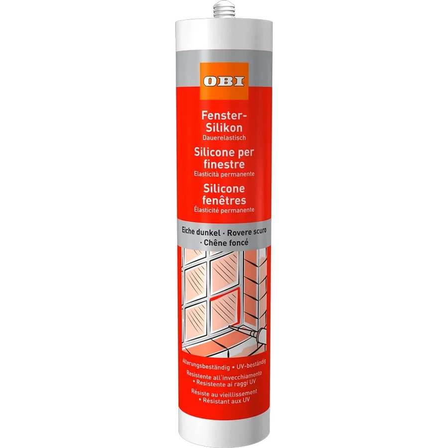 OBI Fenster-Silikon wasserfest in Eiche Dunkel Braun, 310 ml - Bild 2
