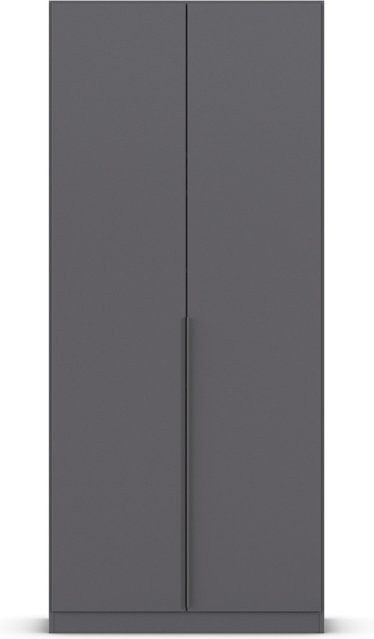 RAUCH Drehtürenschrank Alabama in Graumetallic mit Schubkasteneinsatz und Kleiderstangen, B/H: 91 x 210 cm - Bild 1