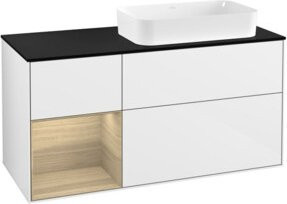 V&B Waschtischunterschrank Finion in Weiß glänzend lackiert, Breite: 120 cm - Bild 1