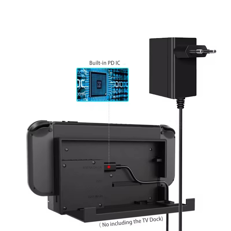 Lade Dock Ladestation für Nintendo Switch, OLED und Lite in Schwarz mit USB-A Anschluss - Bild 4