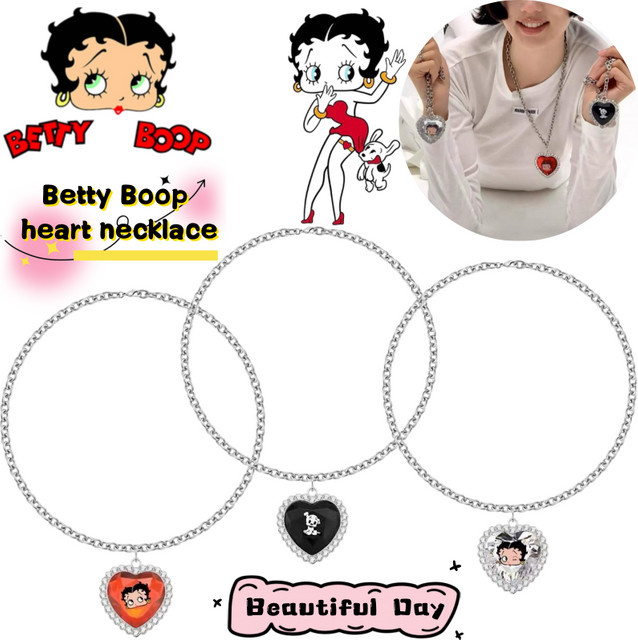 Betty Boop Halskette, Kristall, Silber, Kinder - Bild 1