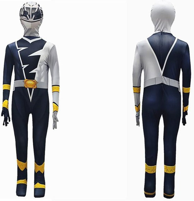 Superhelden Rangers Team Overall Maske Kleidung Set, Cosplay Kostüme, Schwarz - Bild 1