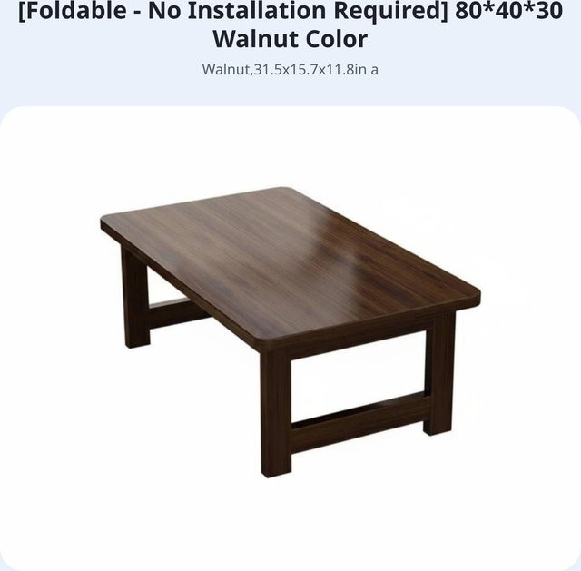 Klappbarer Bodentisch aus Bambus in Braun von Binchi Outdoor Product, quadratisch und minimalistisch - Bild 1