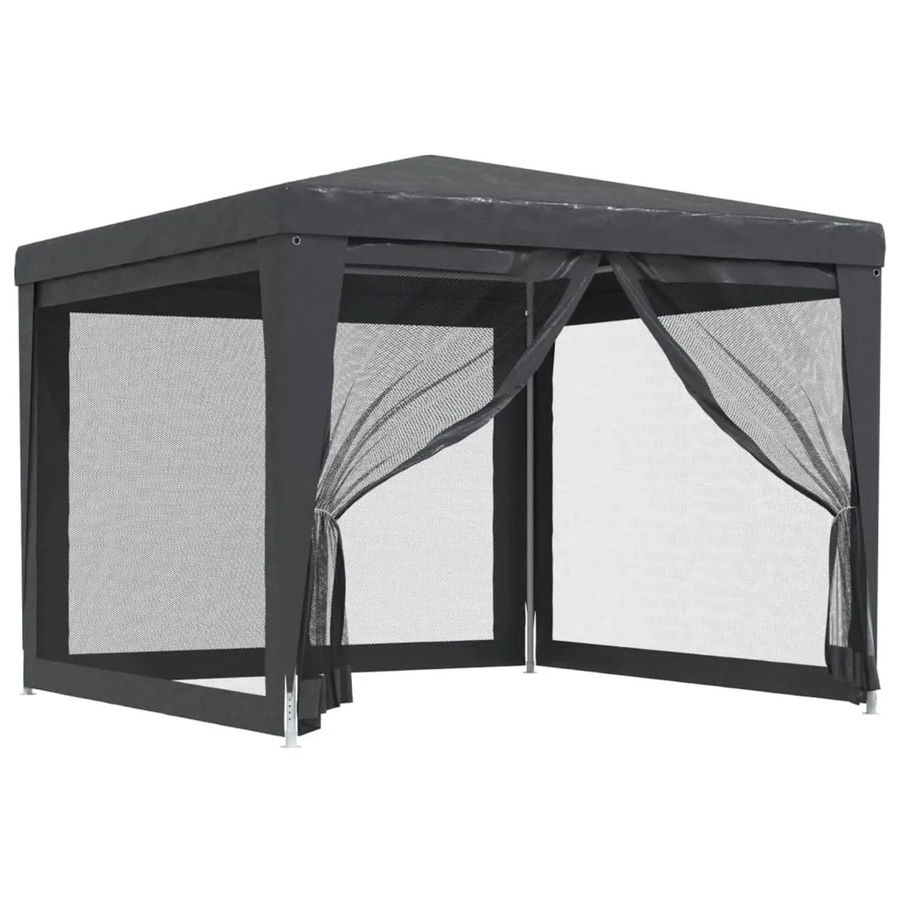 vidaXL Partyzelt mit 4 Mesh-Seitenwänden in Anthrazit, B/T/H: 300 x 300 x 246 cm - Bild 2
