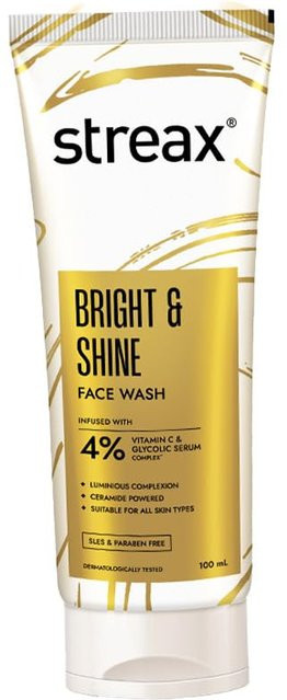 Streax Bright & Shine Gesichtswaschgel, 100 ml, Vitamin C, Gel - Bild 1