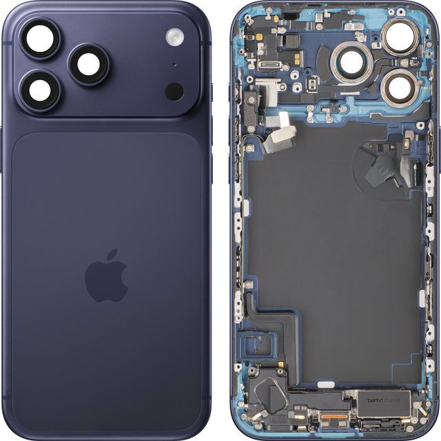 Swap Akkuabdeckung mit Mittelgehäuse für Apple iPhone 17 Pro Max in Marineblau (Deep Blue) - Bild 1