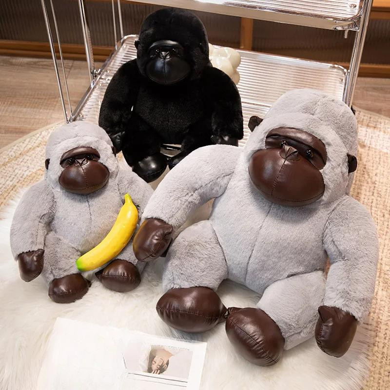Kidsly Gorilla Plüsch Puppe, Schwarz Grau, 35cm, ab 14 Jahren - Bild 2