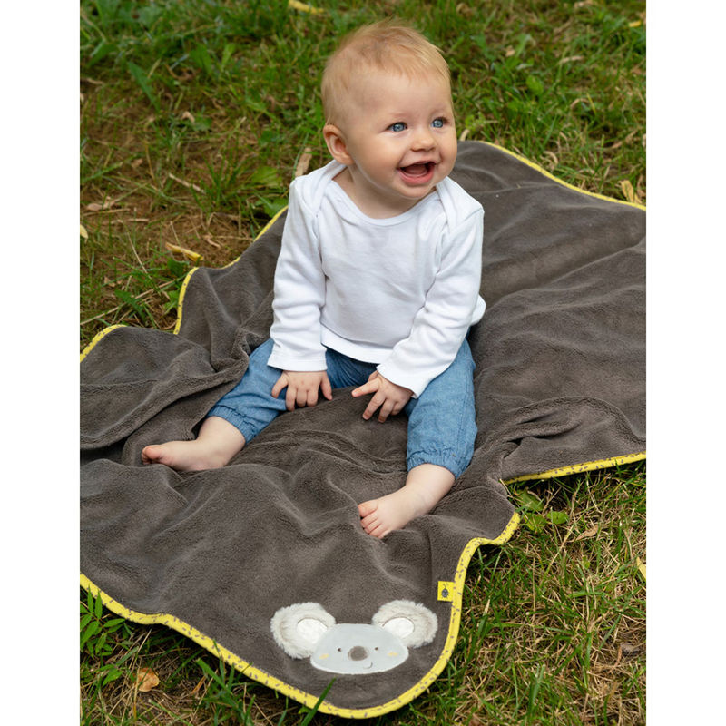 Fehn Kuscheldecke Koala Australia Fleece Grau B: 100 cm, H: 75 cm - Bild 3