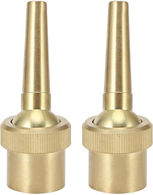 2er-Set TOMTOP JMS Multi-Richtung Jet Wasserbrunnen Düsen aus Messing in Gold für deinen Gartenteich, G3/4in DN20 - Bild 1