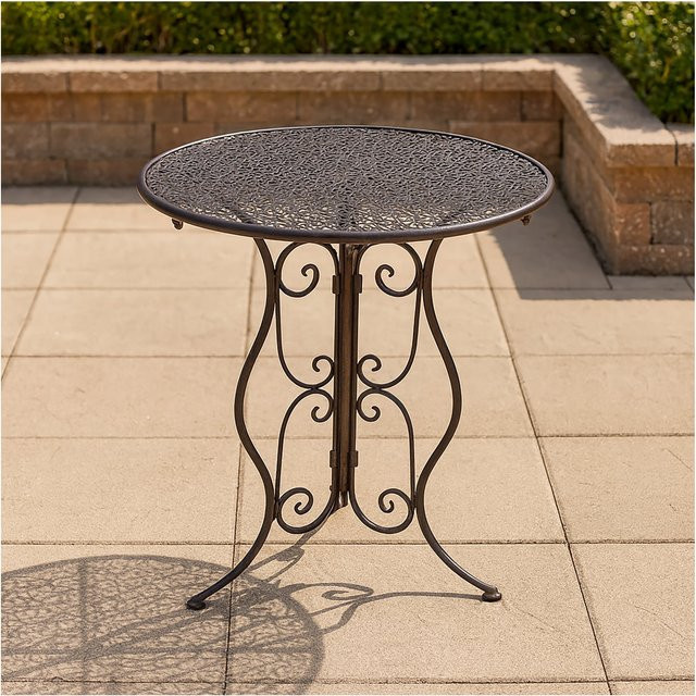 HTI-Line Gartentisch Lani aus Metall in Braun für Garten, Terrasse und Balkon - Bild 1