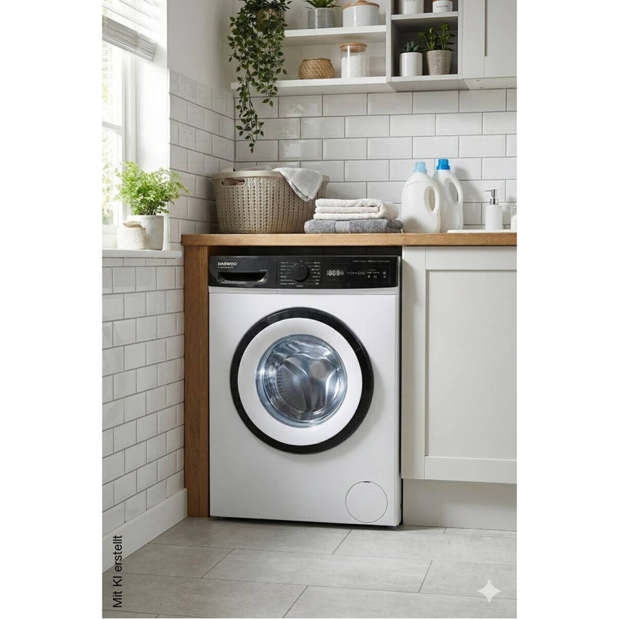 Daewoo Waschmaschine WM612T2TWB0DE in Weiß mit 6 kg Waschkapazität, Frontlader, Aquastop und Quick Wash, B/H/T: 60 x 85 x 50 cm - Bild 2