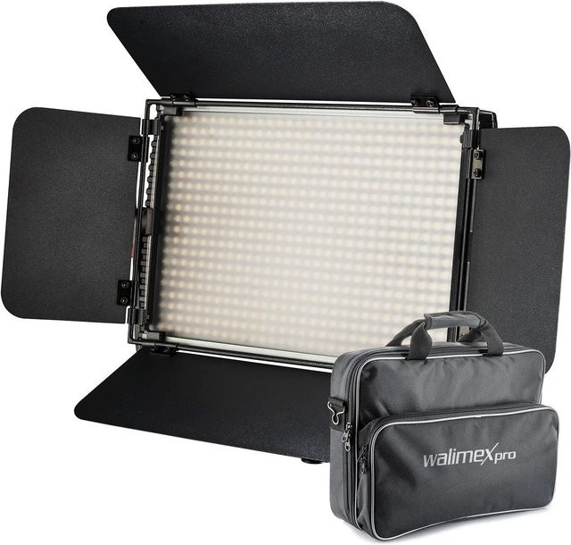 Walimex Pro Led Niova 600 Plus Bi-Color LED Flächenleuchte Videoleuchte mit Fernbedienung und Dimmfunktion - Bild 1