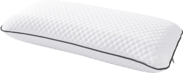 LIVARNO HOME Kopfkissen mit Gel-Foam, individuell befüllbar und höhenverstellbar, B/H: 75 x 35 cm, blau/weiß - Bild 1