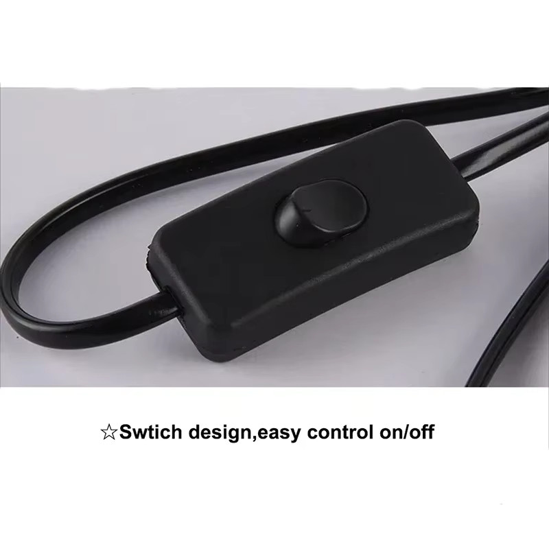 MJJC Schalterkabel mit 2-Pin-Stecker für Schreibtischlampen, AC 220V Verlängerungskabel in Weiß oder Schwarz - Bild 2