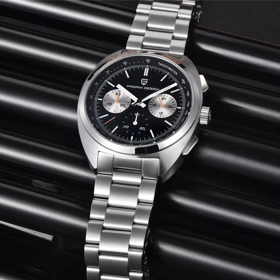 PAGANI DESIGN Chronograph, Quarz, Edelstahl, Silber, Herren - Bild 3