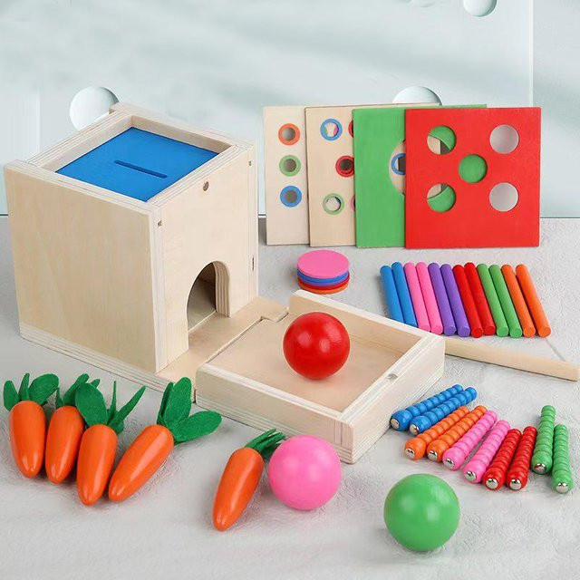 BELA 6-in-1 Holz Montessori Spielzeug Spielset, ab 0 Jahre - Bild 1
