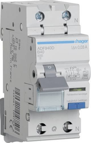 Hager ADF940D FI-Schutzschalter Leitungsschutzschalter RCBO 2polig 40A 0,03A 230V Weiß - Bild 1