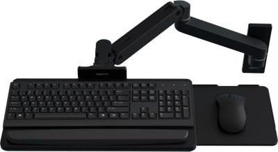 Ergotron LX Pro Tastatur Wandhalterung mit Mausablagefläche, schwarz, Aluminium, höhenverstellbar, neig- und schwenkbar, bis 2,3 kg - Bild 1