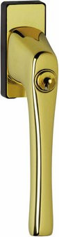 Intersteel Fenstergriff aus Messing in Gold, poliert mit Schraubbefestigung - Bild 1