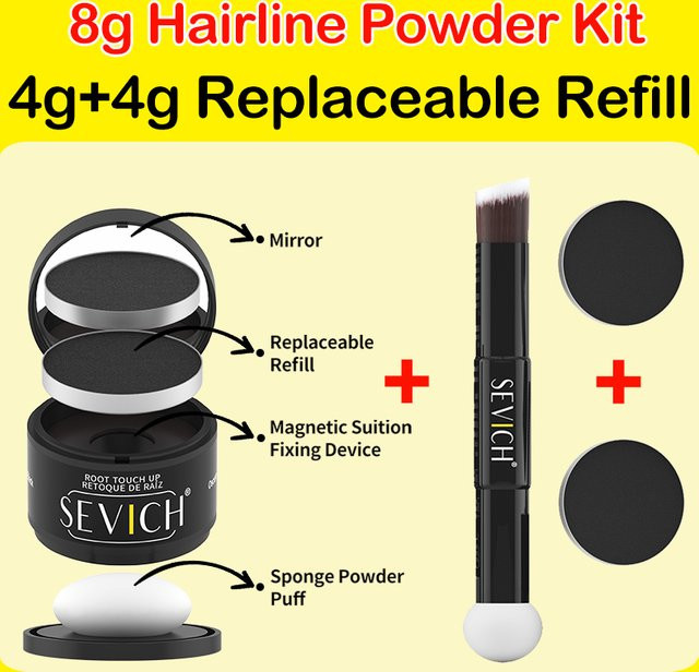 SEVICH Haaransatz-Puder-Set, black, Unisex - Bild 1