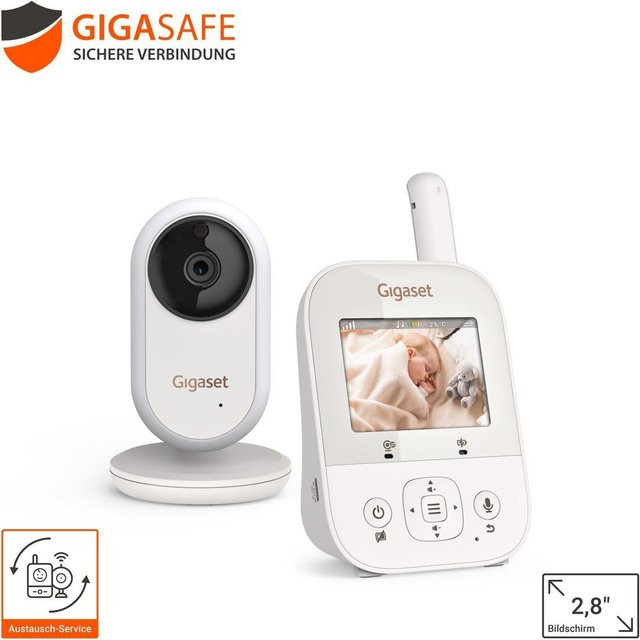 Gigaset BABY 300 Video-Babyphone mit Kamera und Gegensprechfunktion in Cream White/Warm Grey - Bild 1