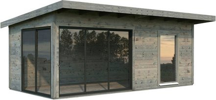 Palmako Gartenhaus Andrea Slide Plus aus Fichtenholz in Grau mit Pultdach B/T/H: 595 x 300 x 264 cm - Bild 3